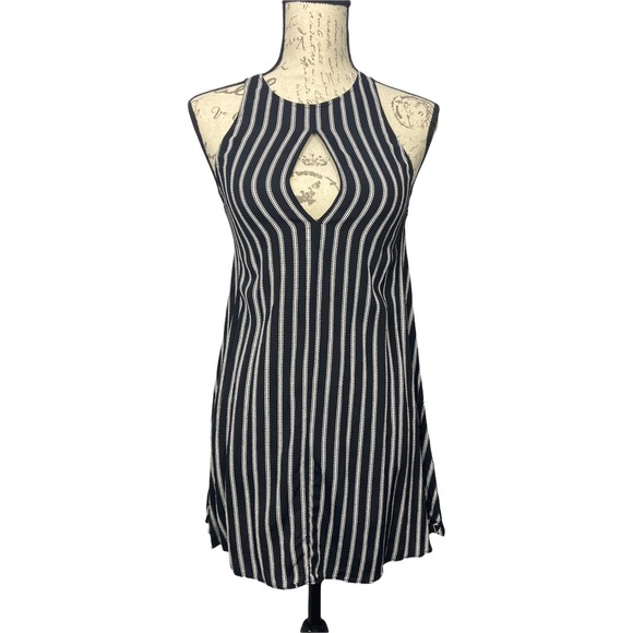 Privacy Please Lexington XS Swing Dress Black & White Stripe Size X-Small - Picture 2 of 12